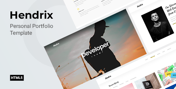 Hendrix – Personal Portfolio HTML5 Template