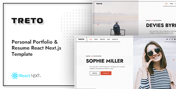 TRETO - Personal Portfolio React NextJS Template
